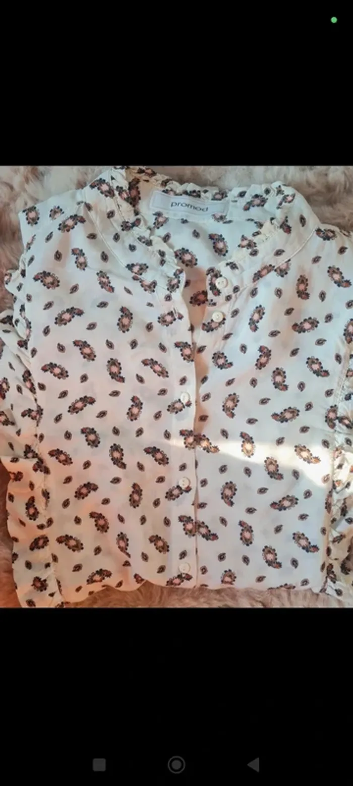 Chemise blanche à motifs Promod 36 - photo numéro 7