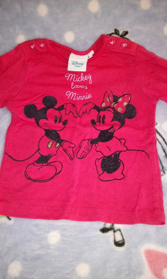T-shirt disney minnie 3 mois neuf - photo numéro 2