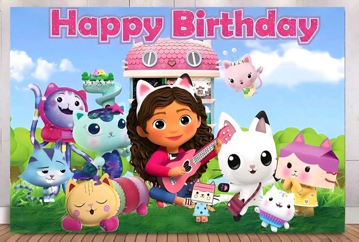 Lot complet decoration anniversaire Gabby's Dollhouse - photo numéro 7