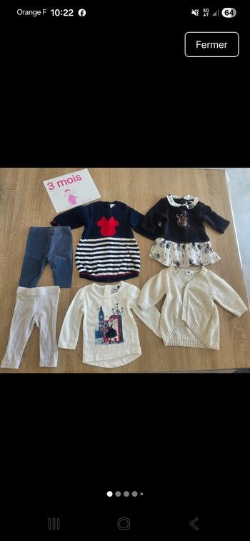 Lot vêtements 3m fille en tres bon état 