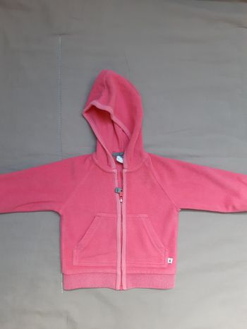 Gilet polaire à capuche petit bateau 12 mois TBE