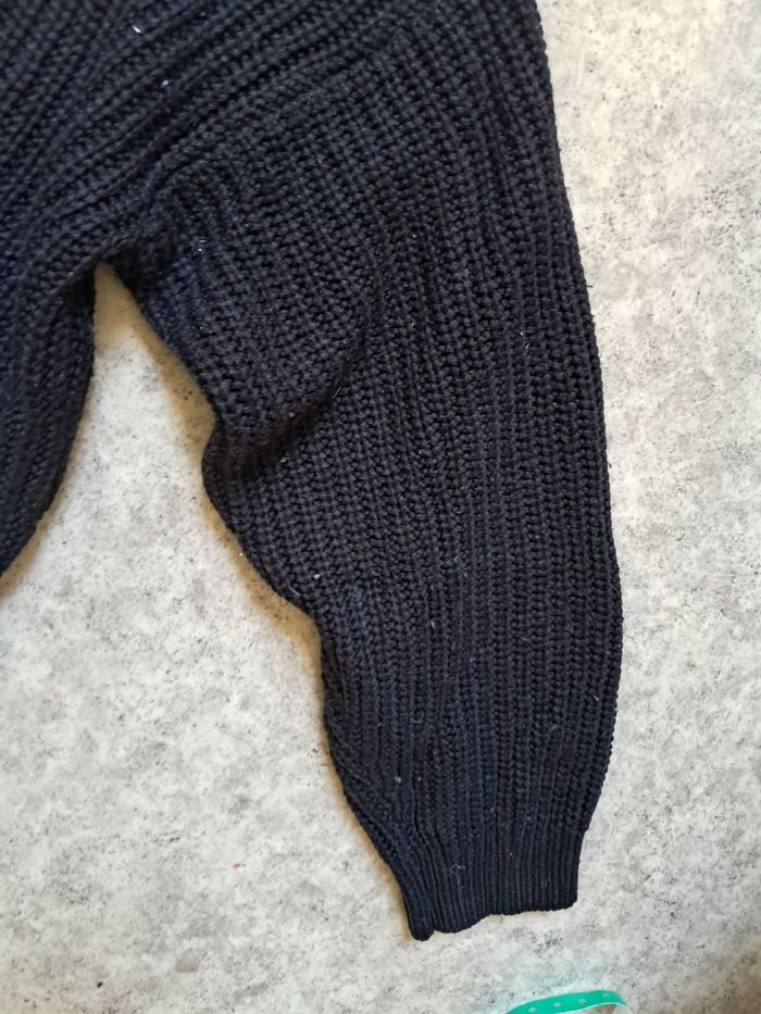Pull d'hiver en laine noir - photo numéro 2