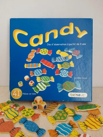 Jeu d'observation et d'ambiance bonbons en bois Candy de Beleduc