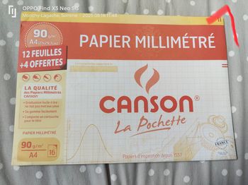 Papier millimétré canson pochette x16 feuilles 90g/M2 A4 21x29,7cm Réduction jusqu'à -70%