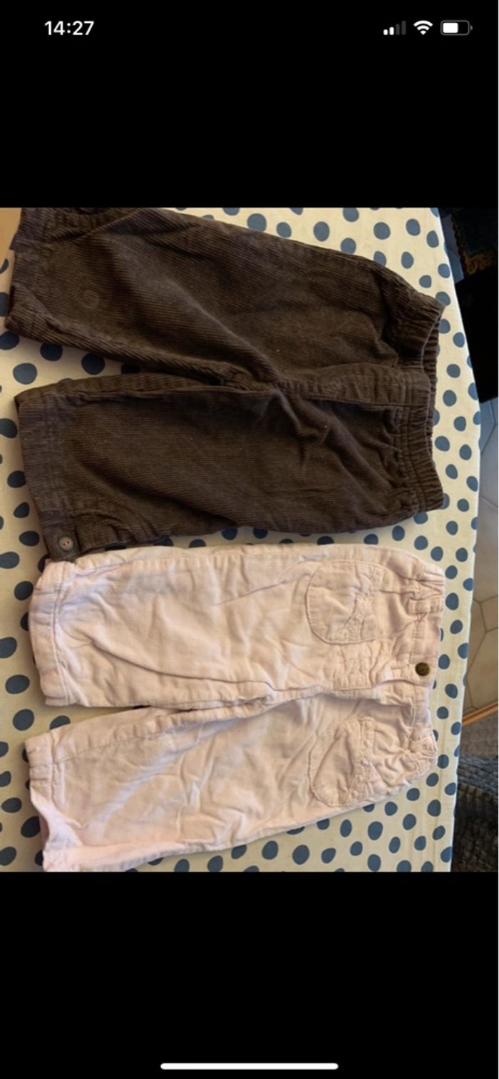 Pantalons velours pour bébé fille - photo numéro 2