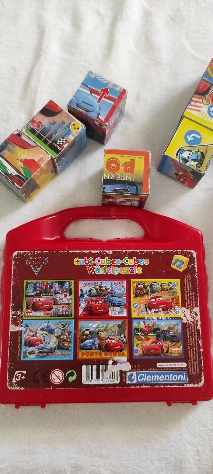 Puzzle cubes en bois cars - photo numéro 3