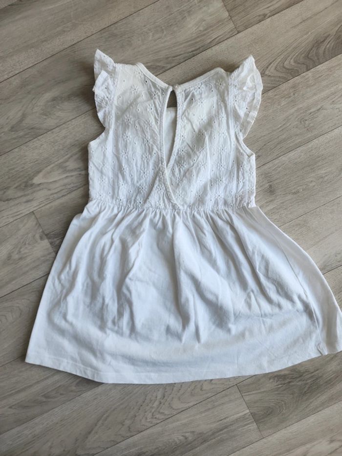 Robe sans manches broderie anglaise blanche 92cm - photo numéro 5