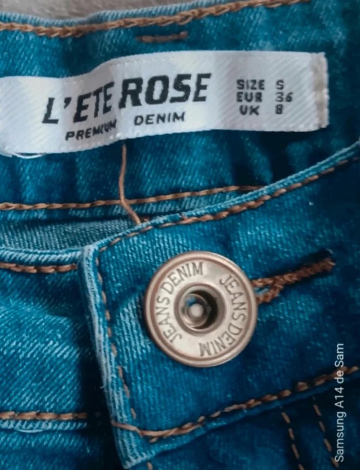 Jean trouée  femme été rose 36 - photo numéro 3