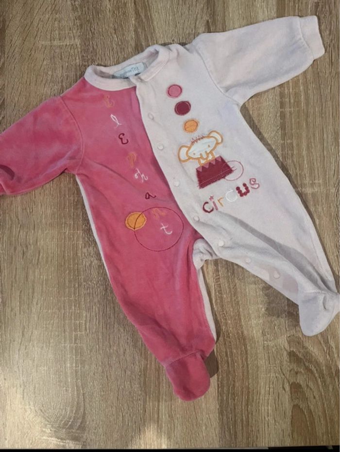 Lot de 2 pyjama tex bébé fille 1 mois - photo numéro 3