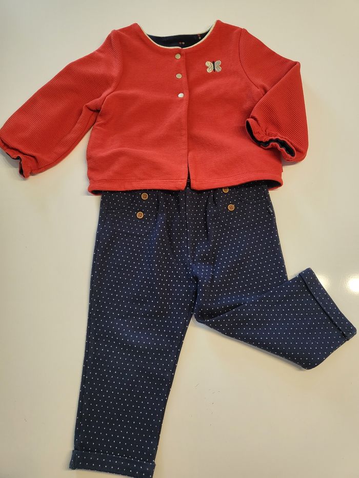 Ensemble Obaïbi 18 mois avec veste reversible