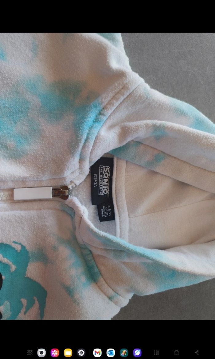 Gilet zippé 4-5 ans Sonic, Parfait état - photo numéro 5