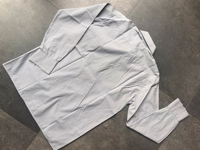 Chemise homme grise à rayures Fil à fil T 40 - photo numéro 3