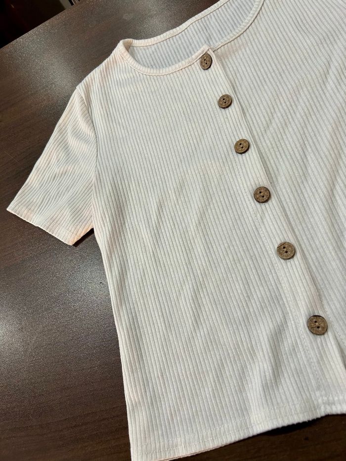 T-shirt blanc femme S - photo numéro 3