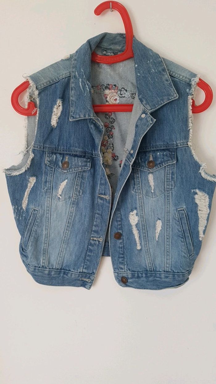 Veste sans manches jean