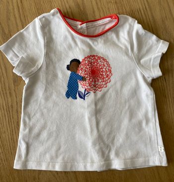 tee-shirt imprimé bébé et fleur taille 3 mois