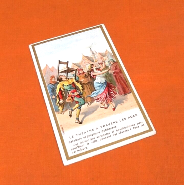 3 Chromos anciens Le théâtre à travers les âges - photo numéro 5