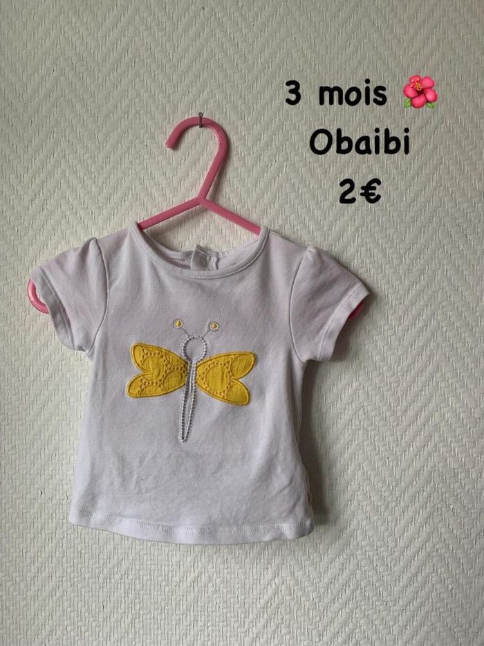 T-shirt 🌺 3 mois 🌺 Obaibi