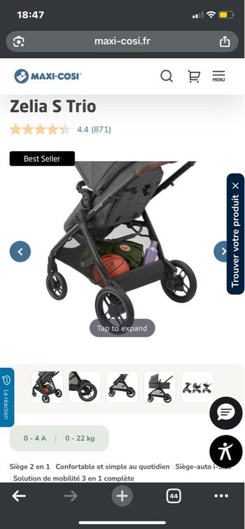 Poussette Maxi cosi Zelia S