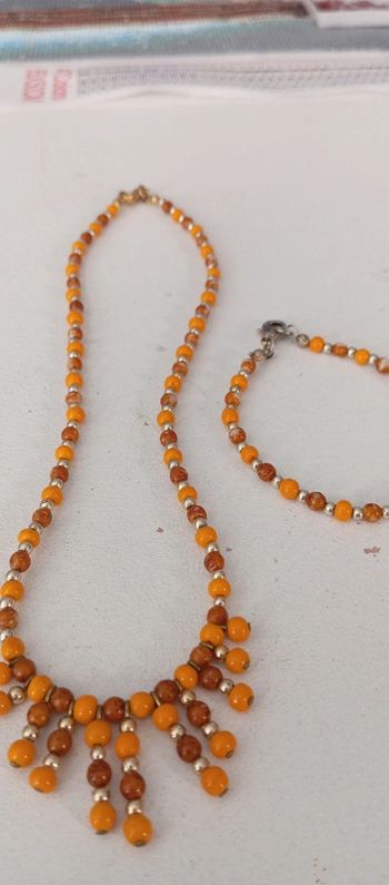 Parure vintage orange