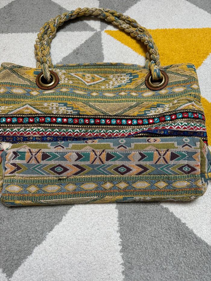 Sac fourre-tout vintage en tissu Micussi - photo numéro 3