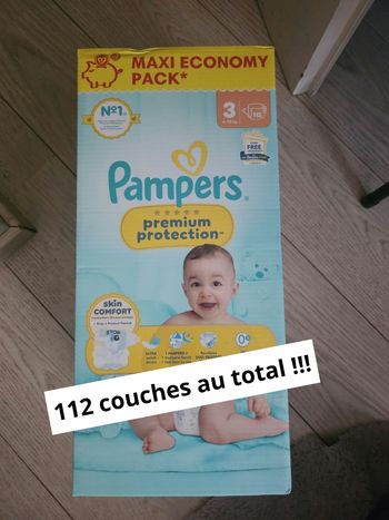 Un.packs de couches pampers premium protection taille 3