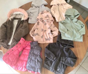 Lot sweat-shirts zippés fille 