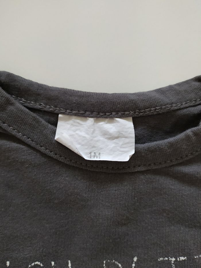 Tee shirt manches longues garçon 1 mois - photo numéro 2