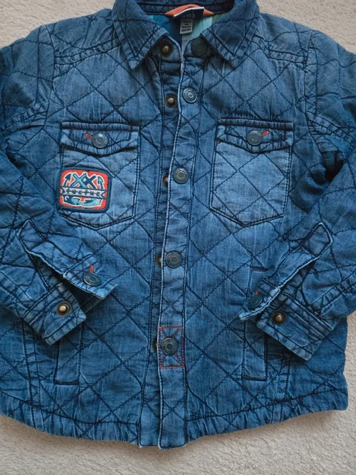 3 ans veste en jean doublé effet matelassée - photo numéro 7