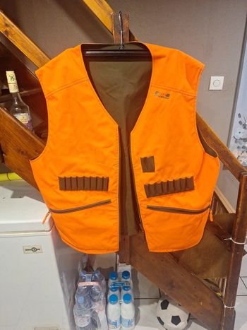 Veste de chasse fluo réversible