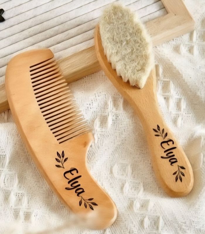 Ensemble brosse et peigne personnalisée