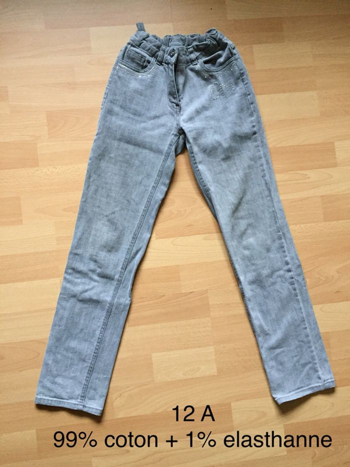 Jeans gris clair Taille 12 ans