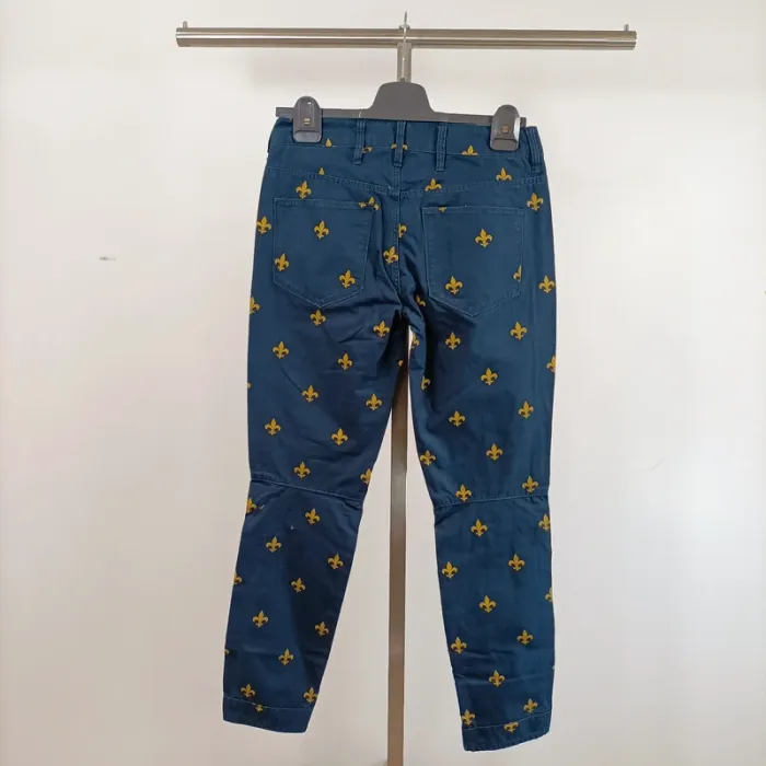 Pantalon Jean Fleur de lys dorées - coupe MID Boyfriend Gstar - taille 24L32 - 100% coton A386 - photo numéro 7