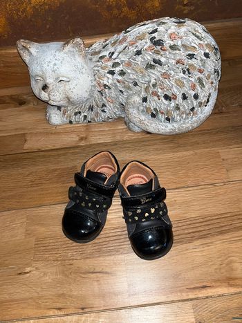 Jolies bottines noir et doré cuir et daim comme neuves geox 19