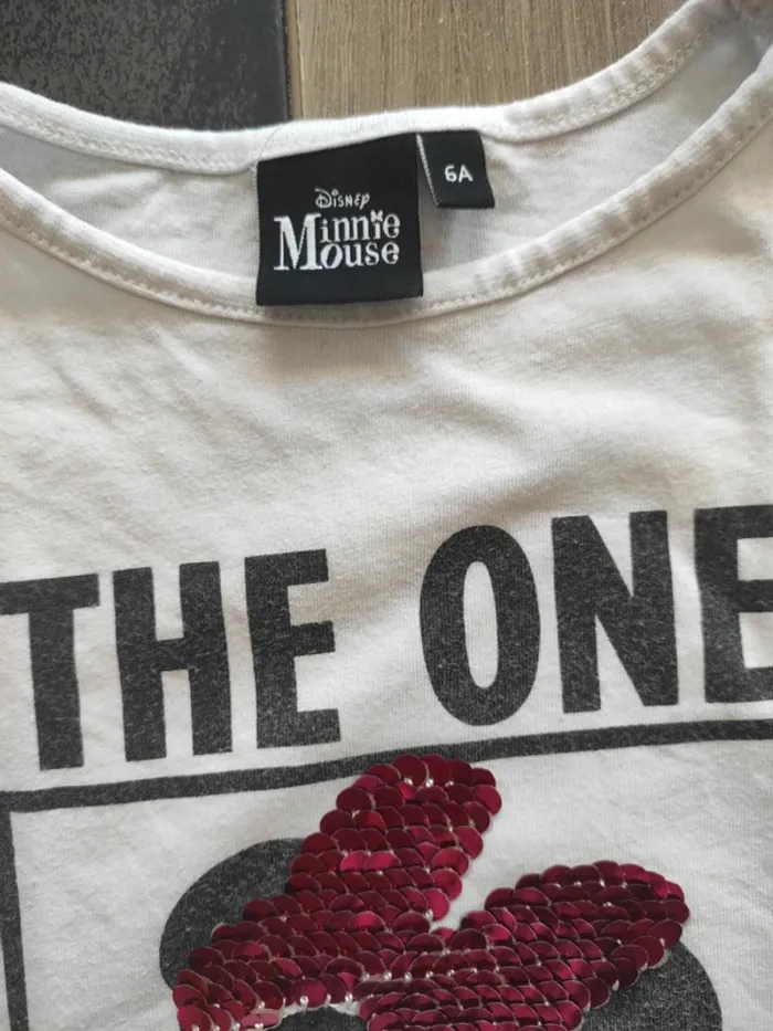 T shirt grandes manches Minnie sequins - photo numéro 4