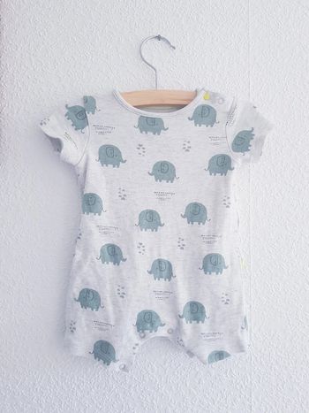 Baby Club - Grenouillère / combi-short - Éléphant (3 mois)
