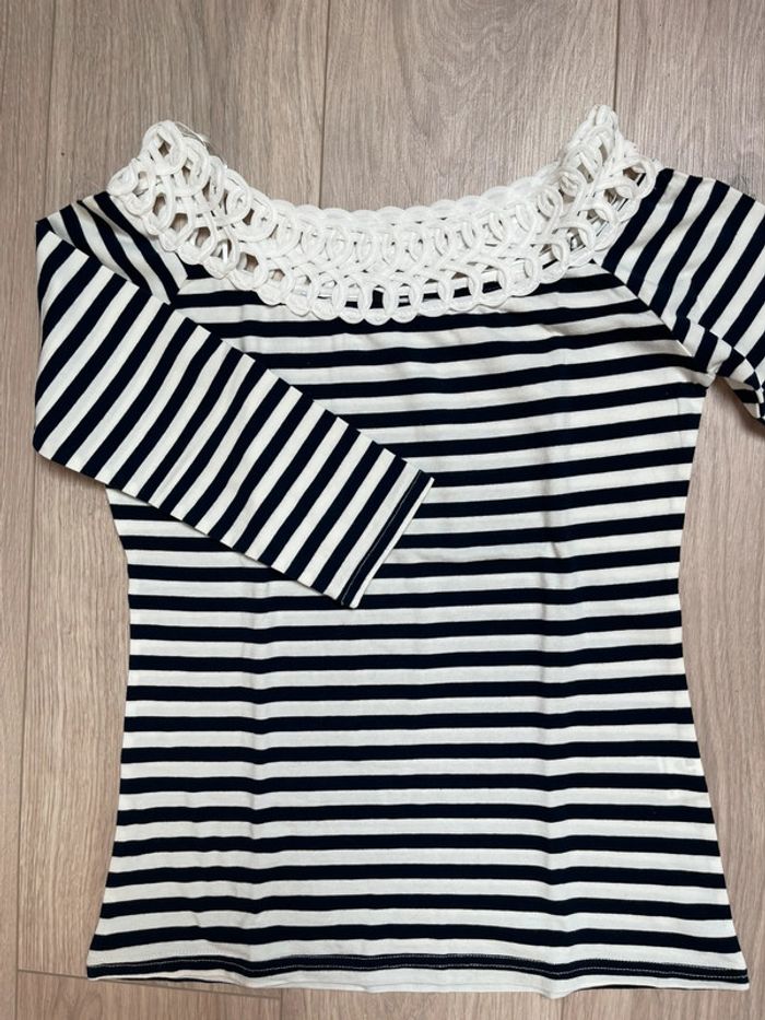 Teeshirt à rayures noir et blanc - photo numéro 3