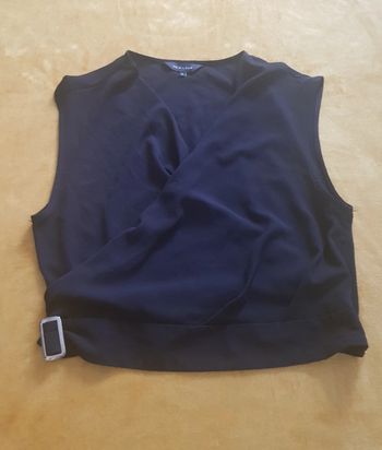 Blouse crop top noir