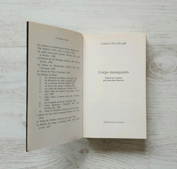 Livre Corps manquants - photo numéro 2