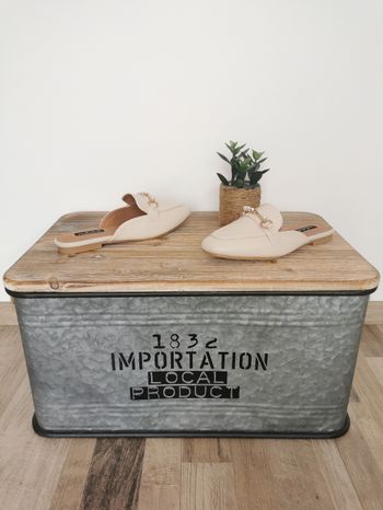 Mules à détails Perles & Strass Beige Nude Shein Pointure 38