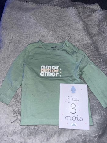 Tee shirt manche longue amor kiabi