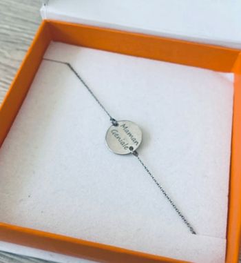 Bracelet en argent gravure maman géniale neuf