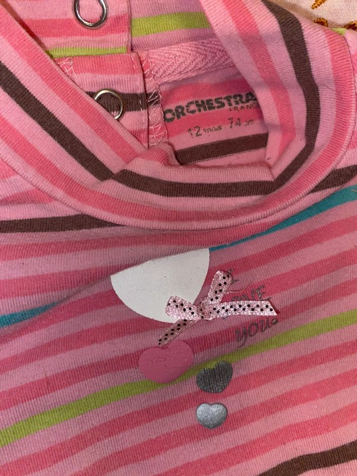 Ensemble t-shirt et pantalon, taille 12 mois, marque Orchestra. - photo numéro 4