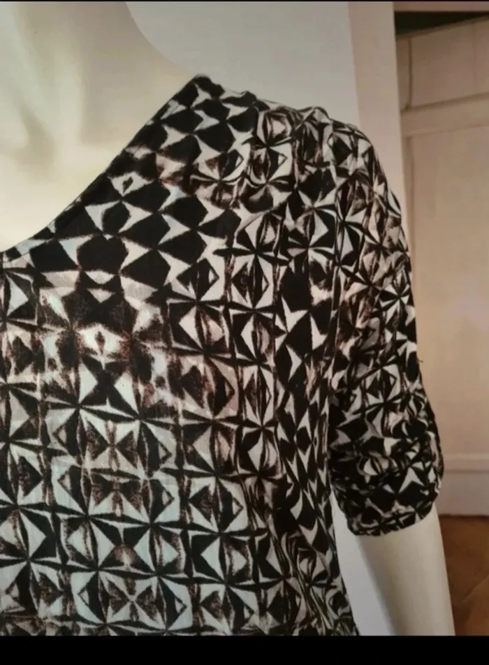 Robe graphique noir et blanche 38 - photo numéro 4