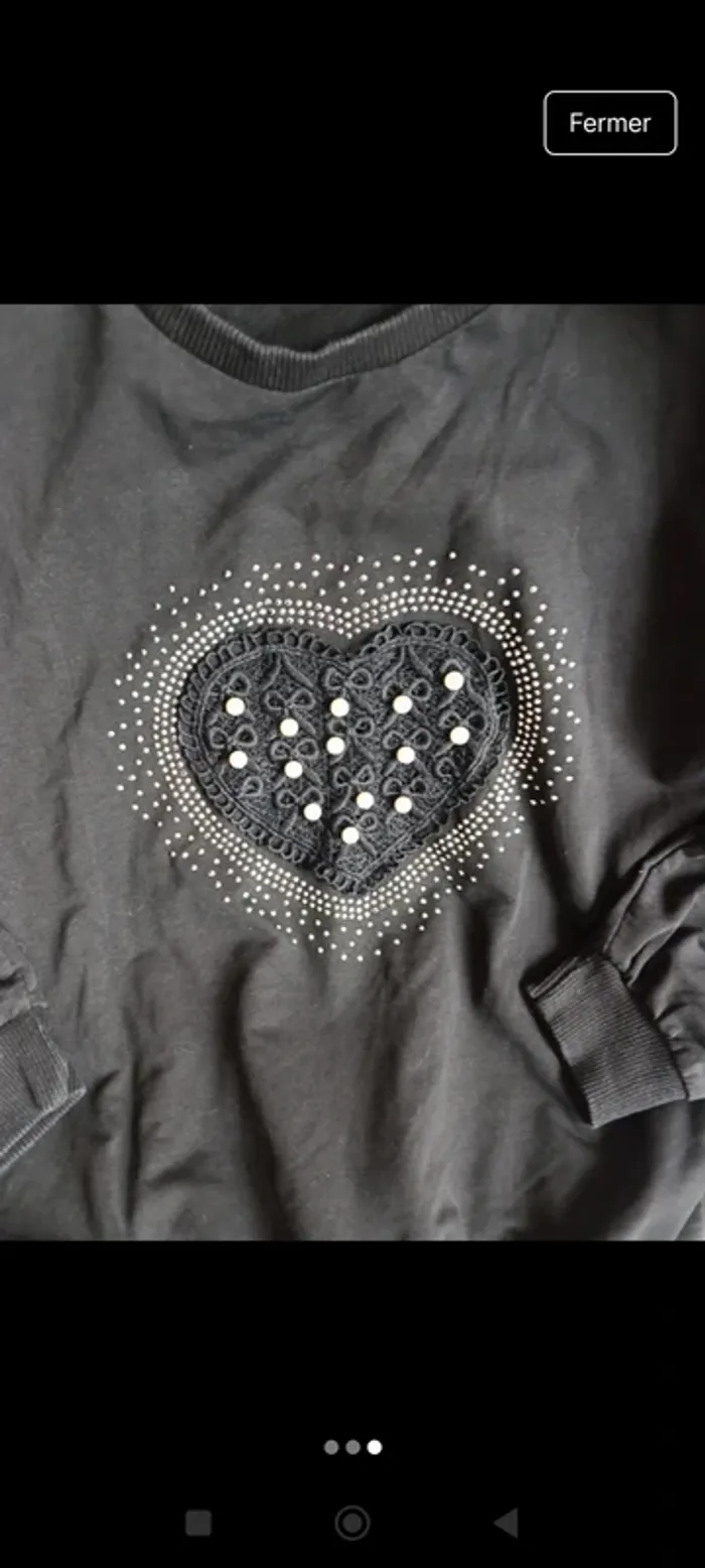 Sweat fin happy star taille 14 ans - photo numéro 3