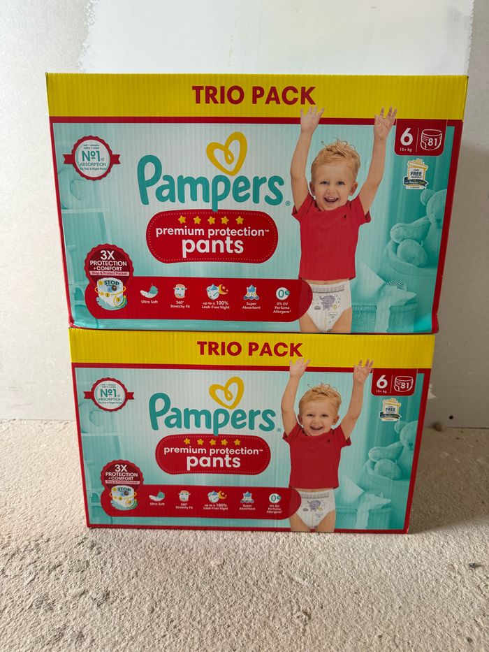 162 couches culottes Pampers premium taille 6