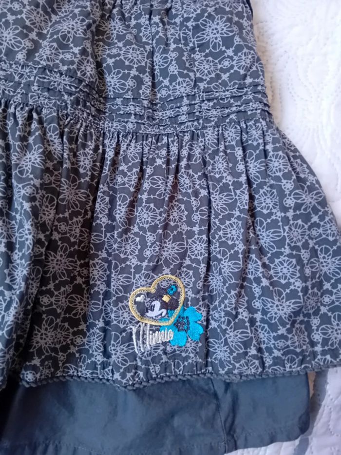 Jupe légère minnie motif floral gris fille 134 cm Disney - photo numéro 6