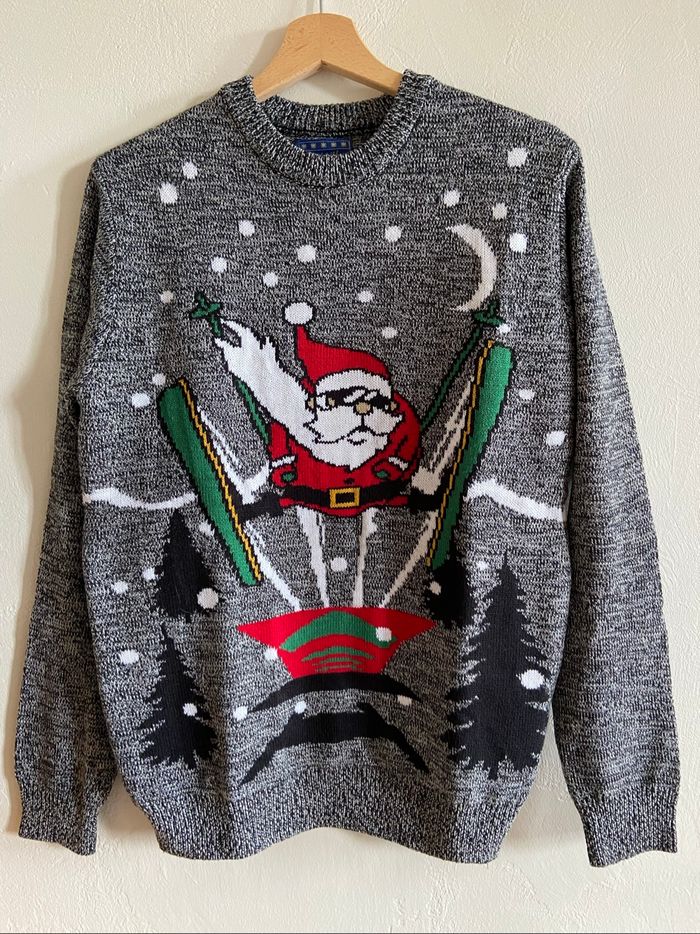 Pull de Noël gris
