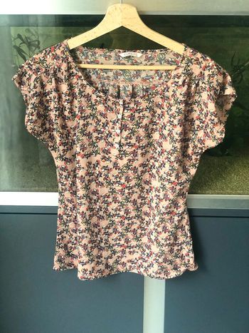 T short rose fleuri