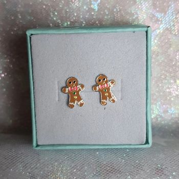 Boucles d'oreilles pain d'épice