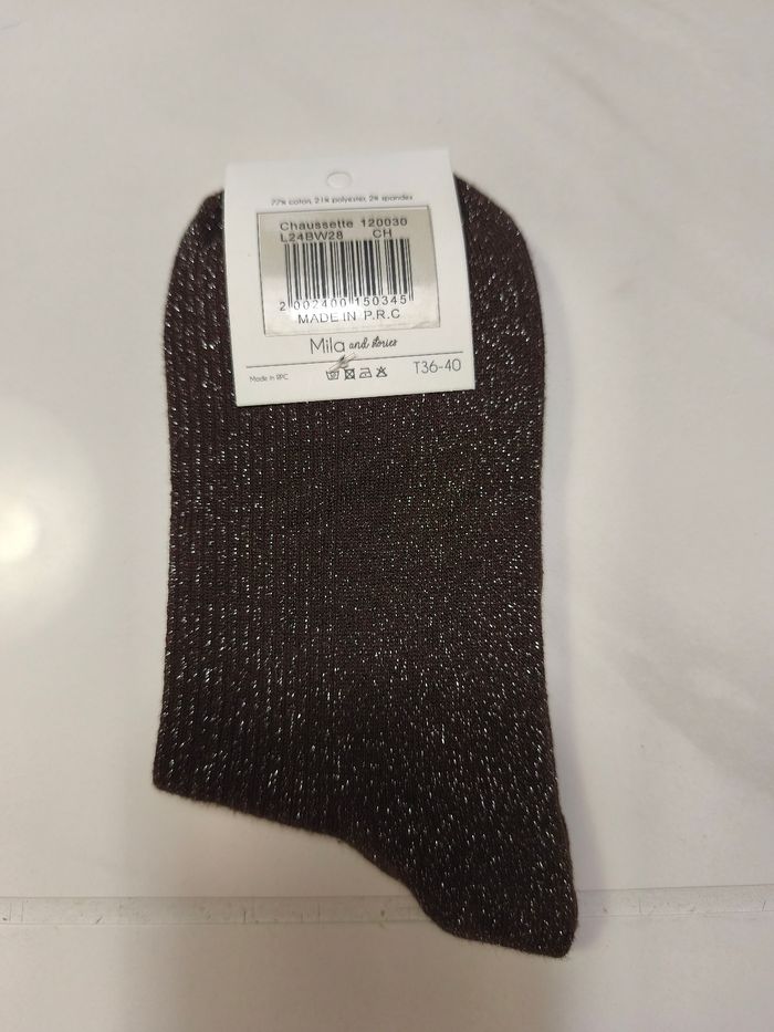 Chaussette paillettes - photo numéro 2